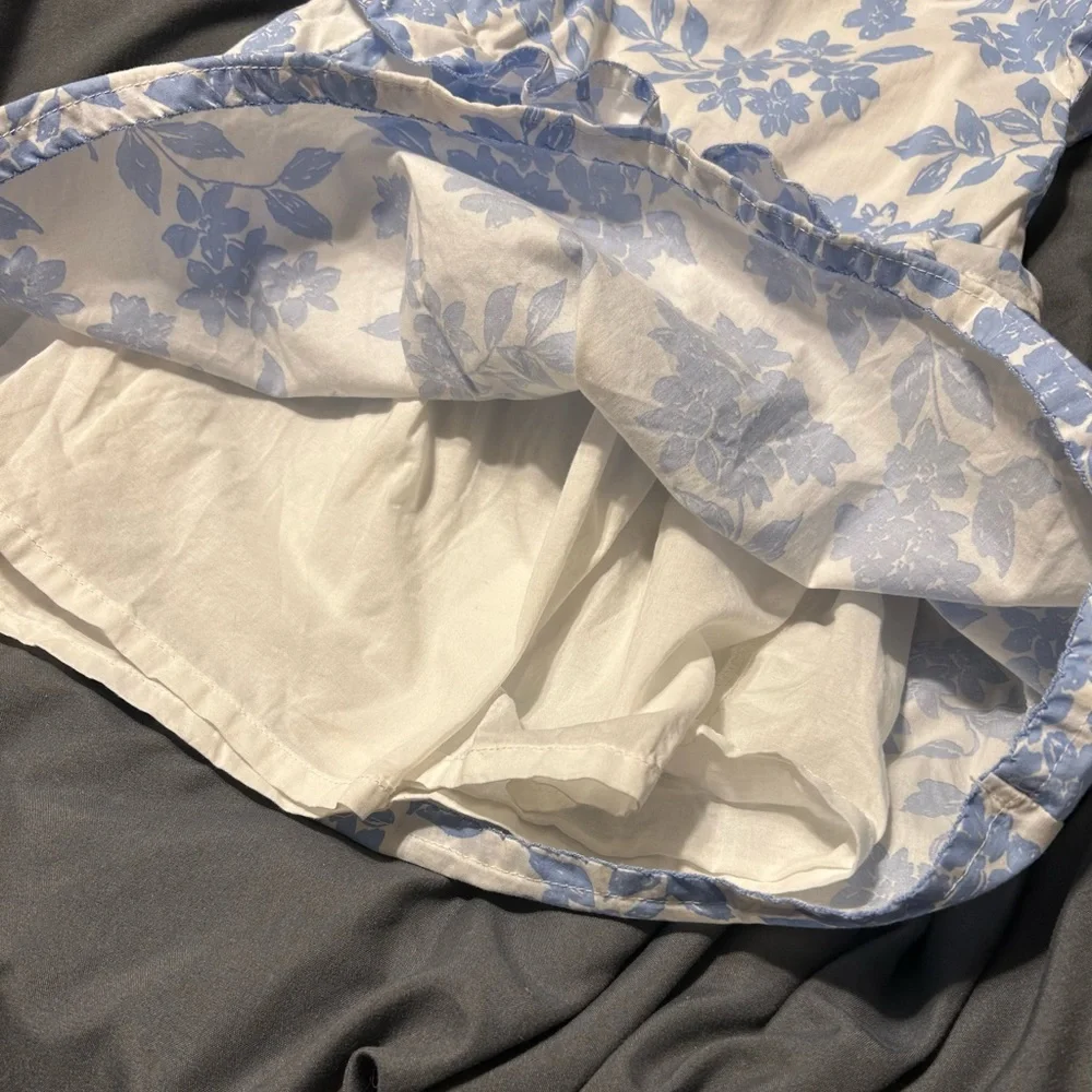 Carter's Blue and White Ruffled‎ Pleated Sundress